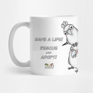 Save a Life!  Rescue & Adopt ~ Goffin's Cockatoo Mug
